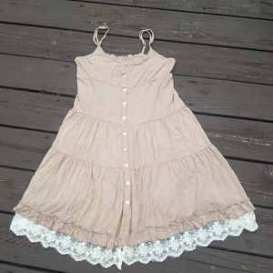 Tan Button Up Dress